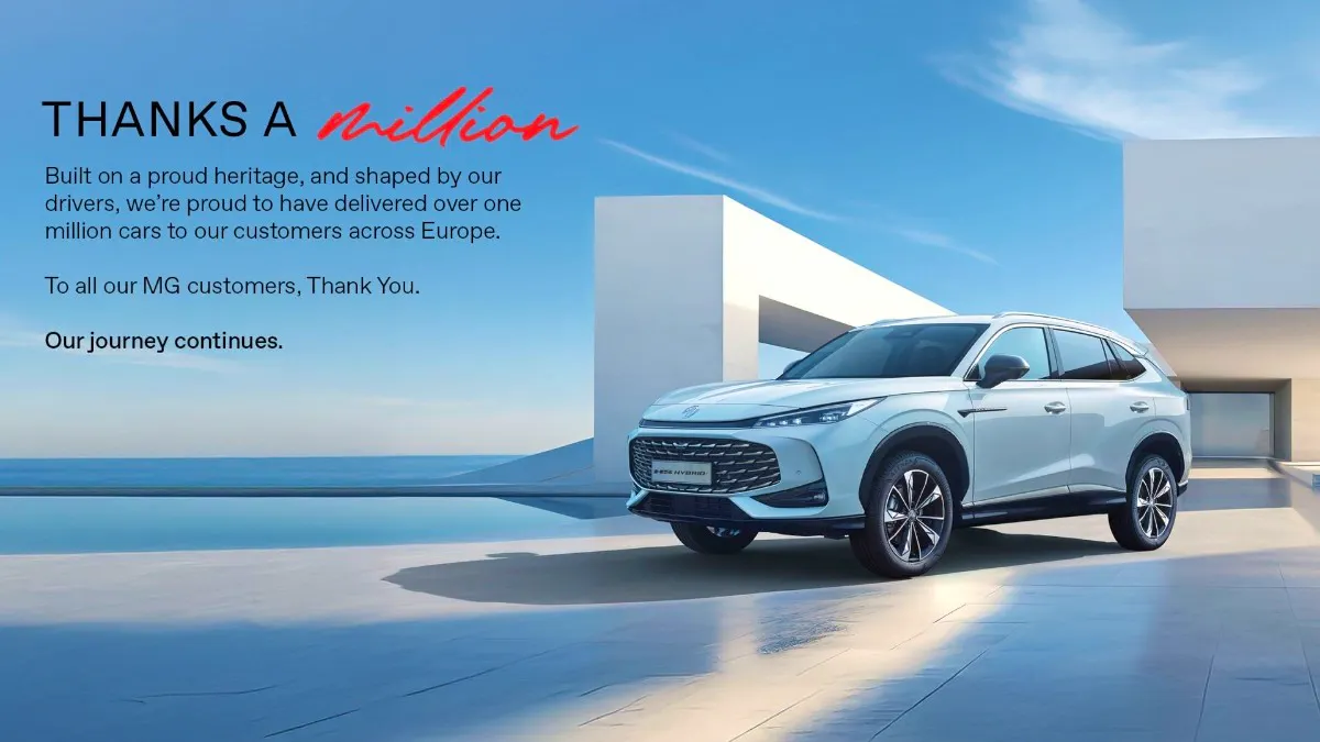 MG achieves 1 million European landmark